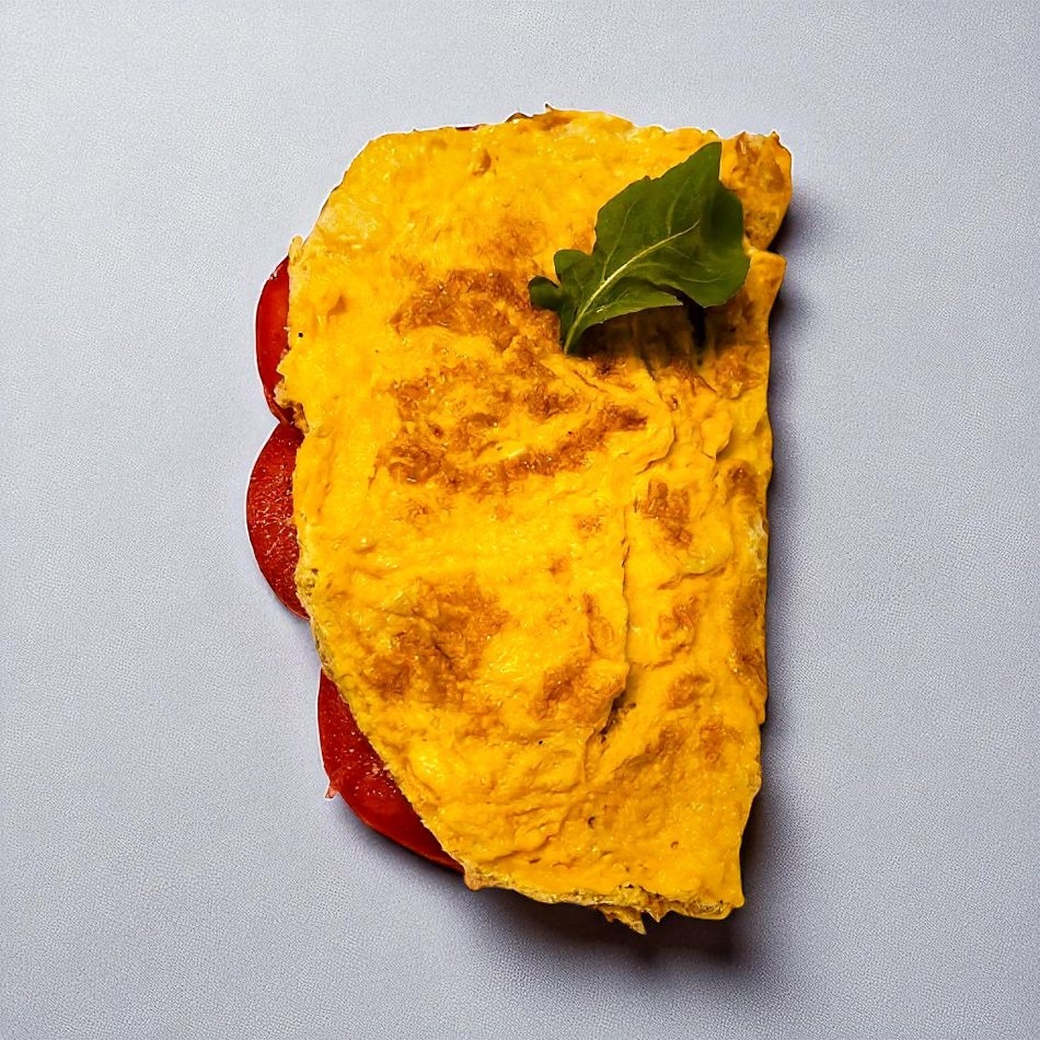 Omelette de Muzzarella y Tomate